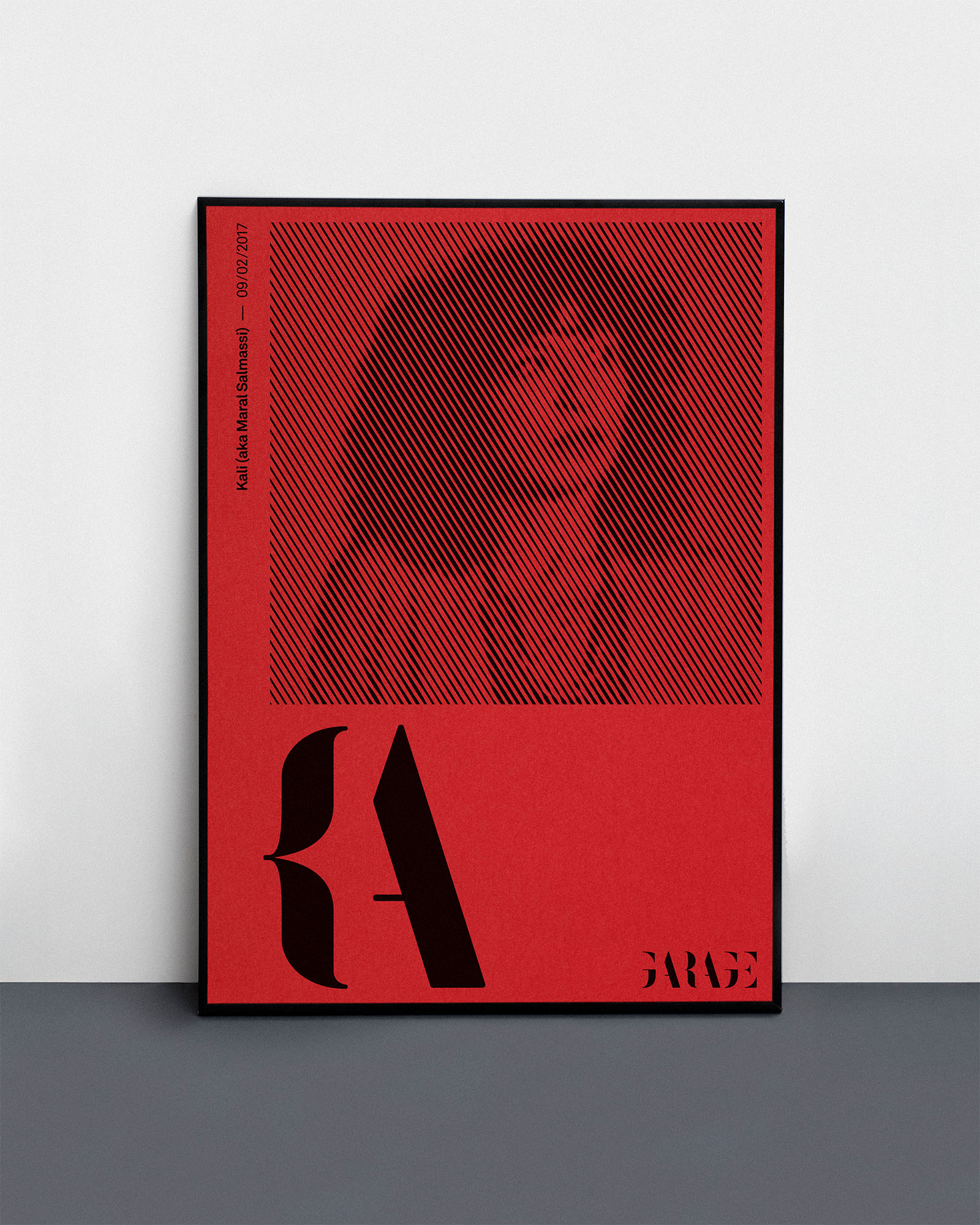 Diseño del poster de un concierto del bar de música electrónica en Barcelona, Garage, diseñado por Carlos Galán Rubio.
