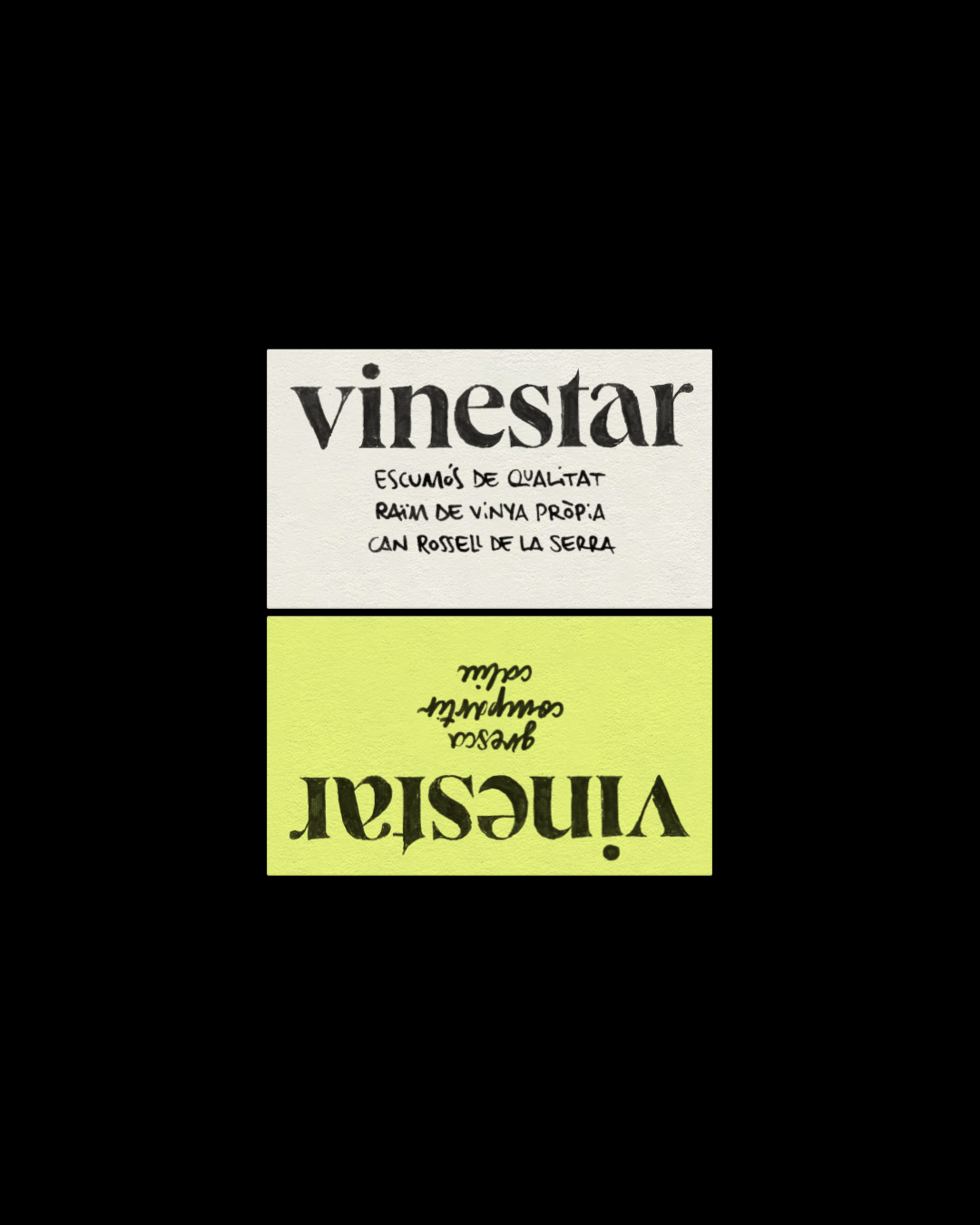 Idea y diseño de la etiqueta de vino Ancestral de Xarel·lo y Macabeu del elaborador en Penedès, Vinestar; por Carlos Galán Rubio
