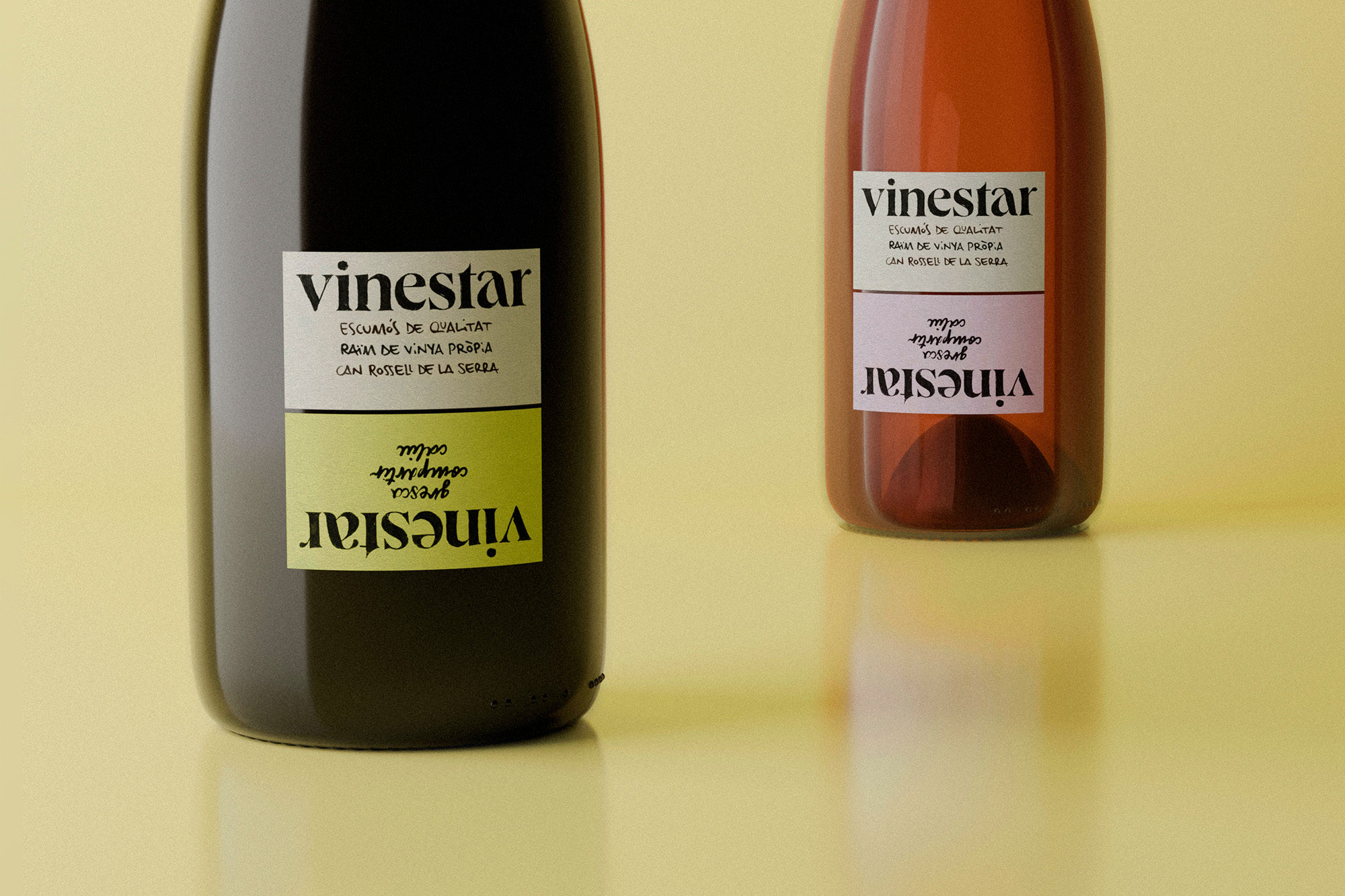 Naming, diseño identidad de marca y diseño de etiqueta para elaborador de vino en Penedès, Vinestar